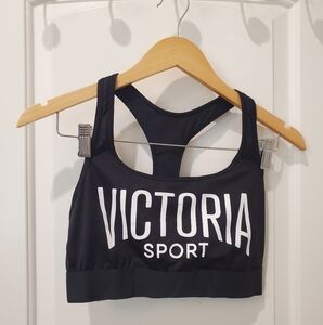 Victoria's Secret Sport Black Sport Racerback Wireless Sport Bra Large